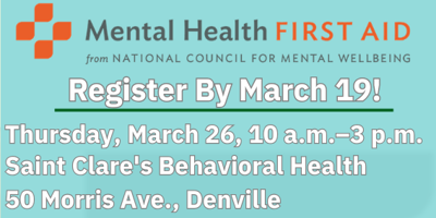 Mental Health First Aid Register by March 19