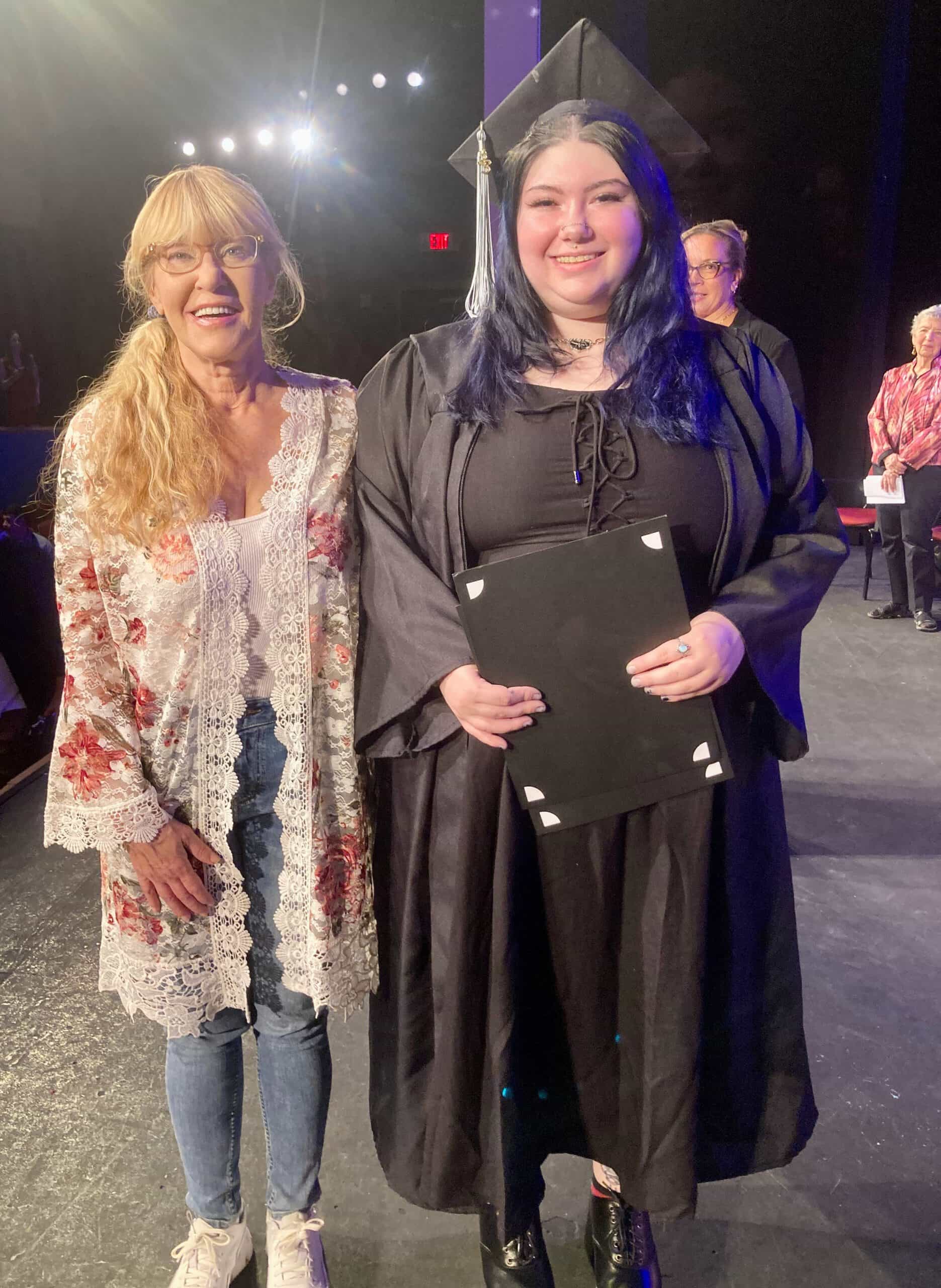 NewBridge Jobs Plus graduate Ariel, right, with her mom.