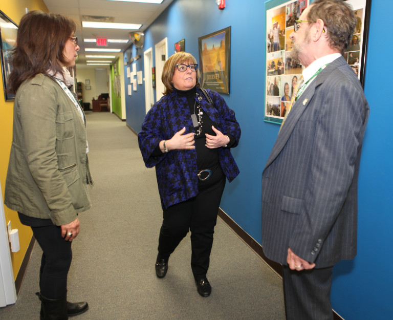 Kathy DeFillippo gets a tour